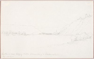 The Rhine Near Salzig, Castles Stirrenberg and Liebenstein by George Elbert Burr