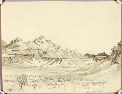 Untitled (transfer drawing for Arizona Night) by George Elbert Burr