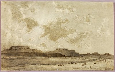 Untitled (transfer drawing for print) by George Elbert Burr