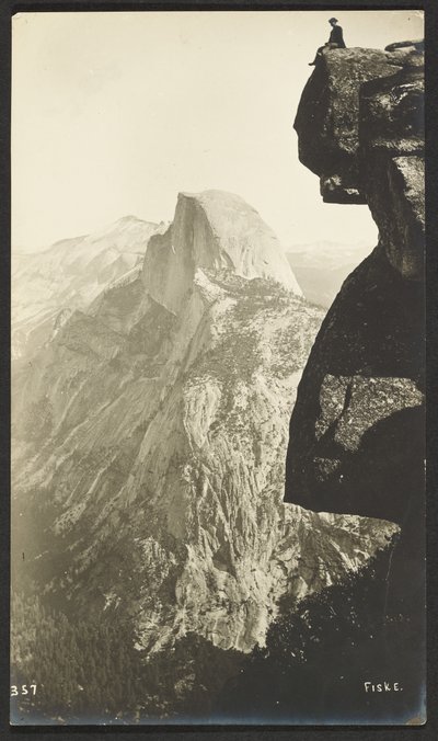 Glacier Point (3200 feet) and Half Dome (5000 feet) by George Fiske