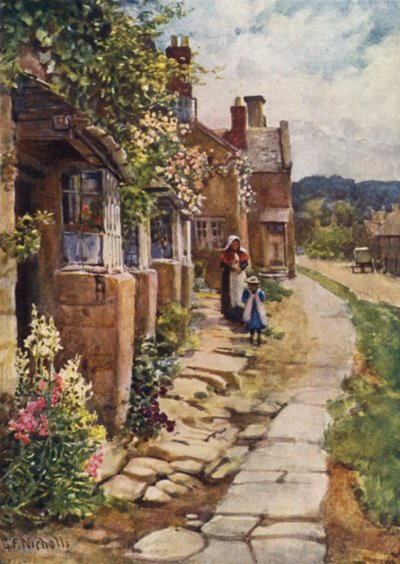 Old Houses, Broadway by George Franck Nicholls