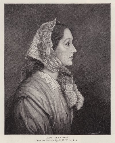 Portrait of Emily Tennyson, Lady Tennyson, wife of English Poet Laureate Alfred, Lord Tennyson by George Frederick (after) Watts