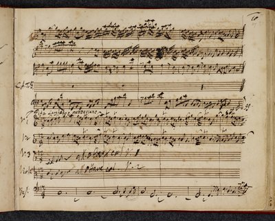 Messiah autograph score, showing 