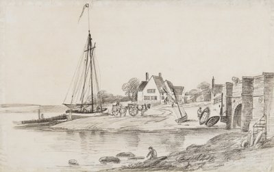 Bourne Bridge and Ostrich Creek off the river Orwell, with 