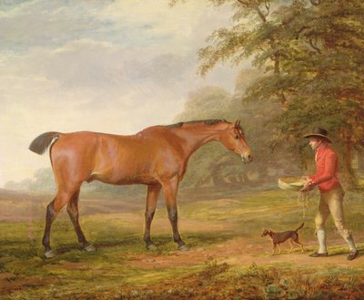 A Bay Horse Approached by a Stable-lad with Food and a Halter, 1789 by George Garrard