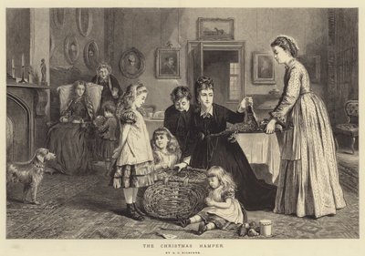 The Christmas Hamper by George Goodwin Kilburne