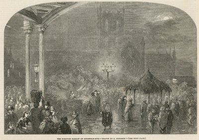 The Borough Market, London, on Christmas Eve by George Haydock Dodgson