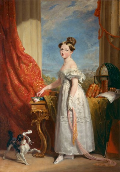 Portrait of Queen Victoria of England When Princess by George Hayter