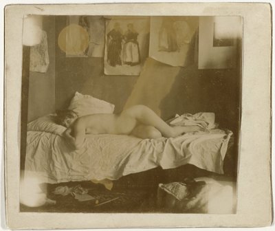 Marie Jordan Naked Lying on a Bed by George Hendrik Breitner