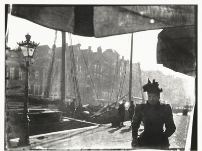 Portrait of a Woman Walking along the Prinsengracht in Amsterdam by George Hendrik Breitner