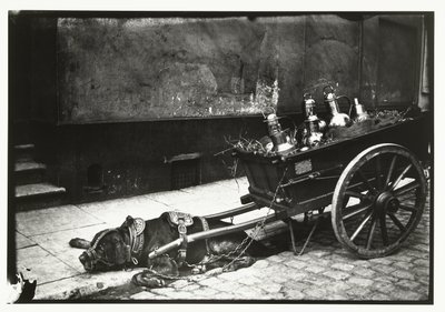 Draft Dog Pulling a Cart with Barrels by George Hendrik Breitner