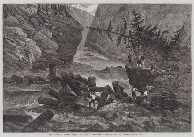 The Canadian Lumber Trade, clearing a Jam by George Henry Andrews
