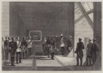 The Prince of Wales closing the Last Rivet of the Victoria Tubular Bridge over the St Lawrence by George Henry Andrews