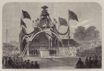 The Prince of Wales in Canada, His Royal Highness Laying the Corner-Stone of the Parliamentary Buildings at Ottawa by George Henry Andrews