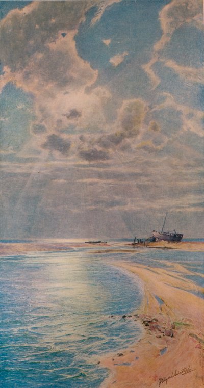 Silver Light on a Golden Bar, Ambleteuse by George Hillyard Swinstead