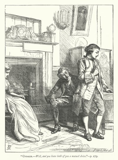 Illustration for The Good-Natured Man by George John Pinwell