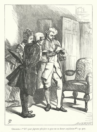 Illustration for The Good-Natured Man by George John Pinwell