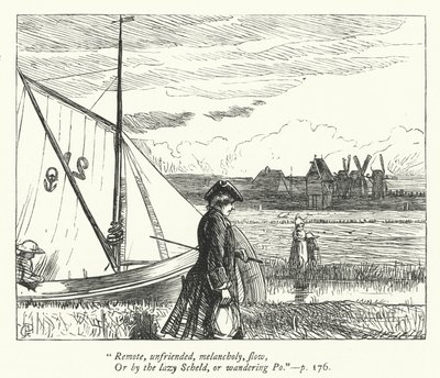 Illustration for The Traveller (engraving) by George John Pinwell