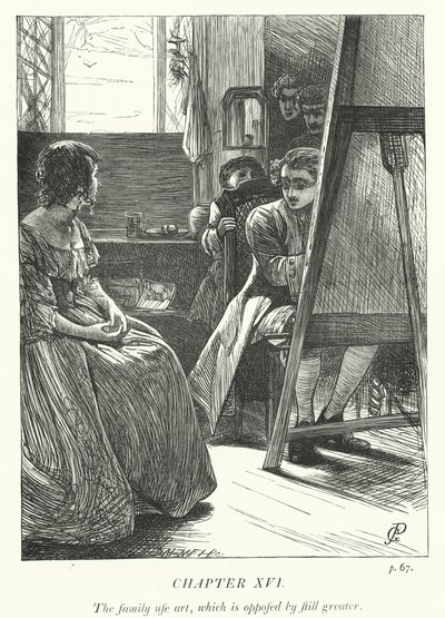 Illustration for The Vicar of Wakefield (engraving) by George John Pinwell