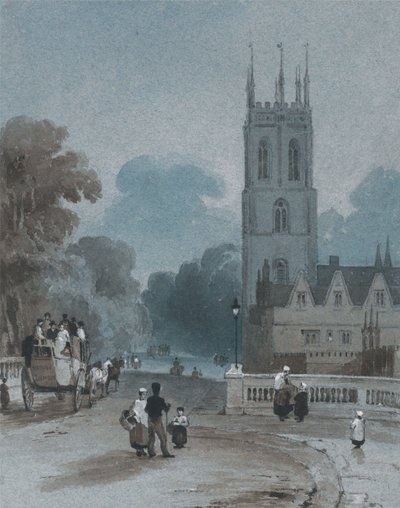 Magdalen Tower and Bridge, Oxford by George Jones