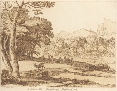Untitled: Landscape with Deer by George Knapton