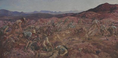 The Charge of the 3rd Light Horse Brigade at the Nek, 7 August 1915 by George Lambert
