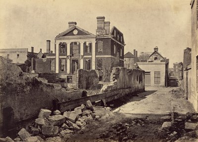 Ruins of the Pinckney Mansion, Charleston, South Carolina by George N. Barnard