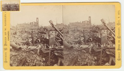 Stereograph of the Ruins of the Mammoth Store of Field & Leiter After the Chicago Fire of 1871, 1871 by George N. Barnard