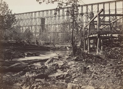 Trestle Bridge at Whiteside by George N. Barnard