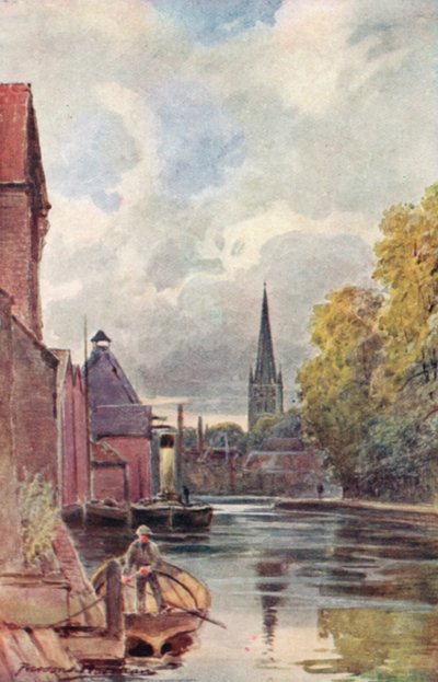 The Cathedral from King Street Ferry (color lithograph) by George Parsons Norman