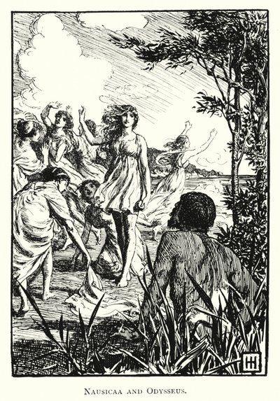 Odyssey: Nausicaa and Odysseus by George Percy Jacomb Hood