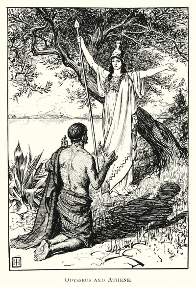 Odyssey: Odysseus and Athene by George Percy Jacomb Hood