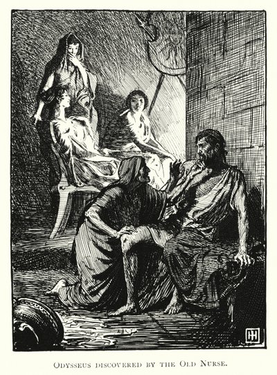 Odyssey: Odysseus Discovered by the Old Nurse by George Percy Jacomb Hood
