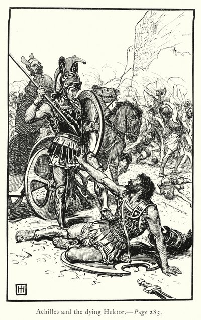 The Iliad: Achilles and the dying Hector by George Percy Jacomb Hood