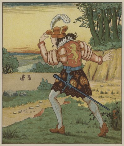 Illustration for Rumpelstiltskin by The Brothers Grimm by George R. Halkett