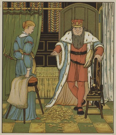 Illustration for Rumpelstiltskin by The Brothers Grimm by George R. Halkett