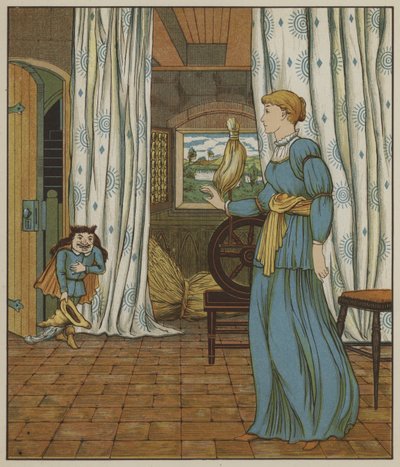 Illustration for Rumpelstiltskin by The Brothers Grimm by George R. Halkett
