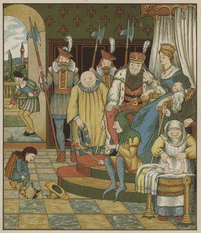 Illustration for Rumpelstiltskin by The Brothers Grimm by George R. Halkett