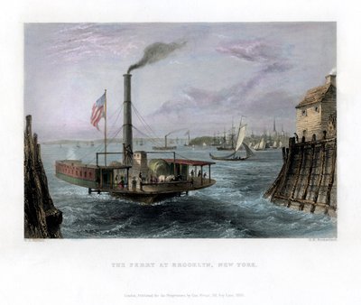 The Ferry at Brooklyn, New York, USA by George Richardson