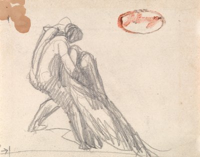 Figure Supporting a Fainting Figure by George Romney