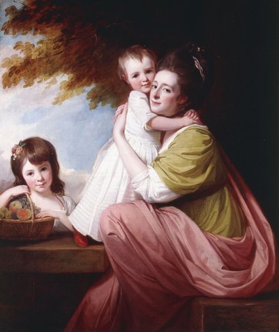 Group Portrait of Dorothy Stables and Her Daughters, Harriet and Maria, Three-Quarter-Length by George Romney