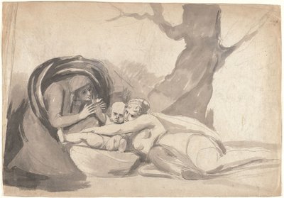 Infant Shakespeare Nursed by Tragedy and Comedy by George Romney