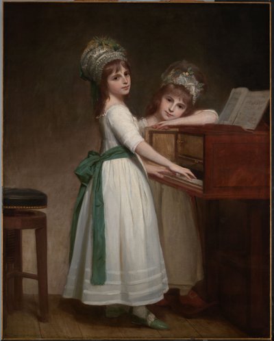 Portrait of Caroline Thurlow and Catharine Thurlow by George Romney