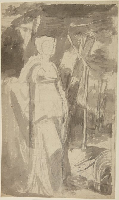 Portrait Study of Miss Francis Woodley by George Romney