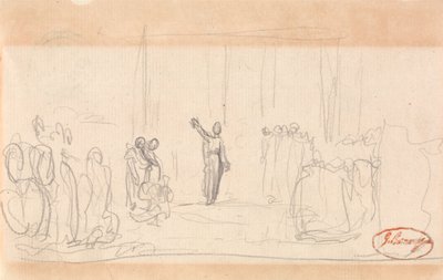 Possibly a Crowd Before a Prophetess by George Romney