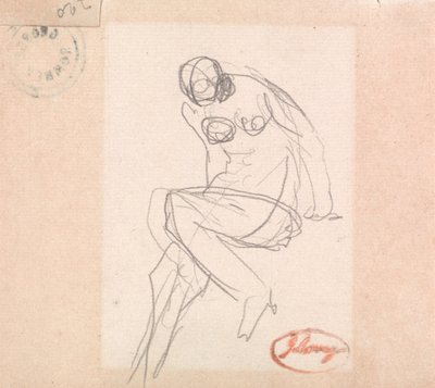 Seated Female Nude, Probably for "Susannah and the Elders" by George Romney