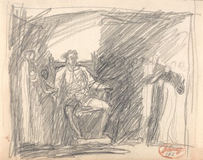 Seated Figure Surrounded by Attendants by George Romney