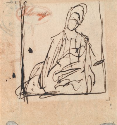 Seated Woman, Possibly with a Child by George Romney