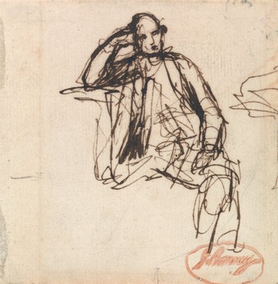 Study for a Portrait of a Seated Man by George Romney