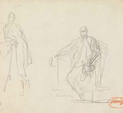 Two Figure Studies 30 by George Romney